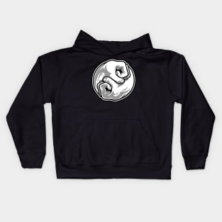 yin yang fist Kids Hoodie